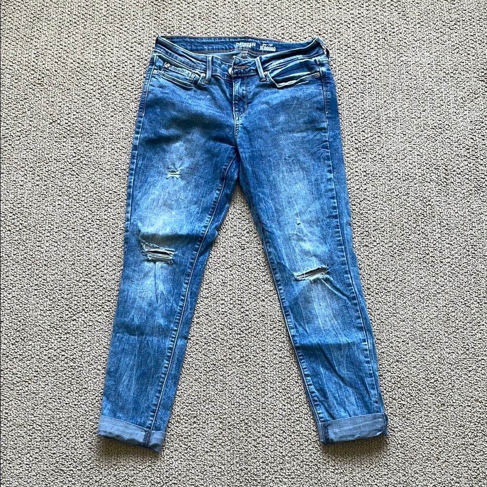 Denizen from Levi's Distressed Blue Low Rise Jeans
